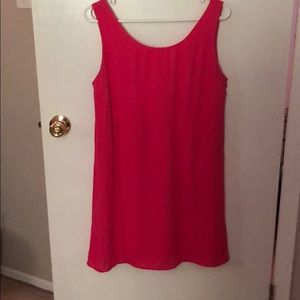 Hot Pink Sleeveless Bow Dress